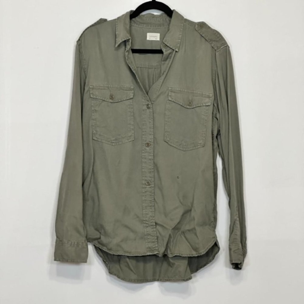 Aritzia Community Military Green Button